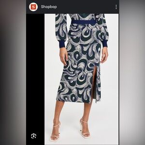 Elegant Black and Cream Swirl Skirt